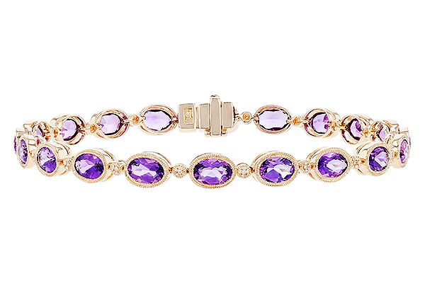 K319-83883: BRACELET 6.86 TW AMETHYST 6.90 TGW