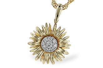 K319-85683: E319-84784 WITH YG PETALS / WG SETTING .10 TW