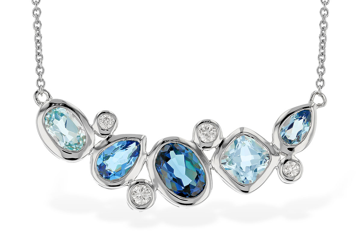 K319-87465: NECK 2.57 BLUE TOPAZ TW 2.72 TGW (18")