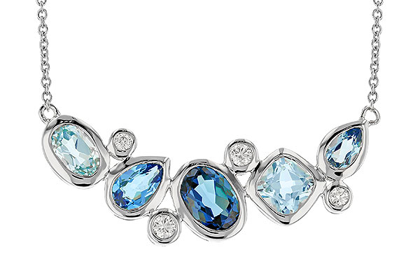 K319-87465: NECK 2.57 BLUE TOPAZ TW 2.72 TGW (18 INCHES)