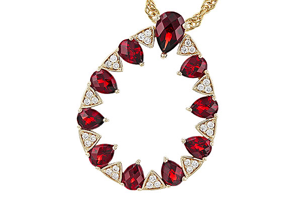 K320-74738: NECKLACE 1.85 GARNET 1.96 TGW