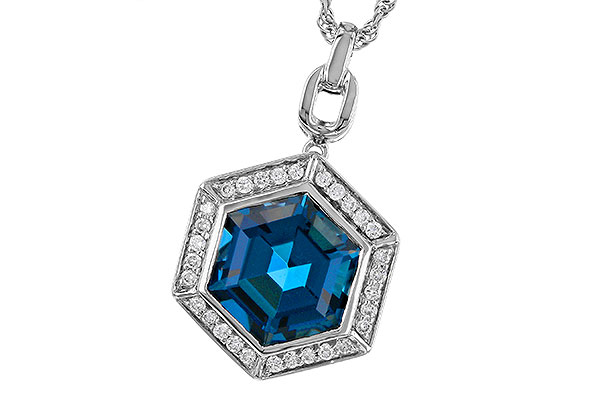 K320-74774: NECK 3.40 LONDON BLUE TOPAZ 3.55 TGW (9MM LBT)