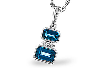 K320-74783: NECK .95 TW LONDON BLUE TOPAZ .98 TGW
