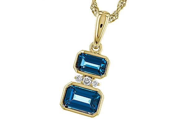 K320-74783: NECK .95 TW LONDON BLUE TOPAZ .98 TGW