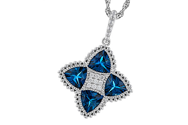 K320-77465: NECKLACE 2.79 LONDON BLUE TOPAZ 2.85 TGW