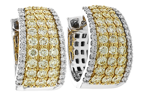 K320-77529: EARRINGS 1.52 YELLOW DIAS 1.96 TW