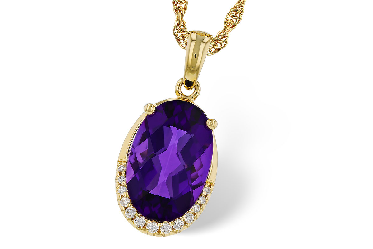 K320-81092: NECKLACE 2.70 AMETHYST 2.76 TGW (12x8MM OV)
