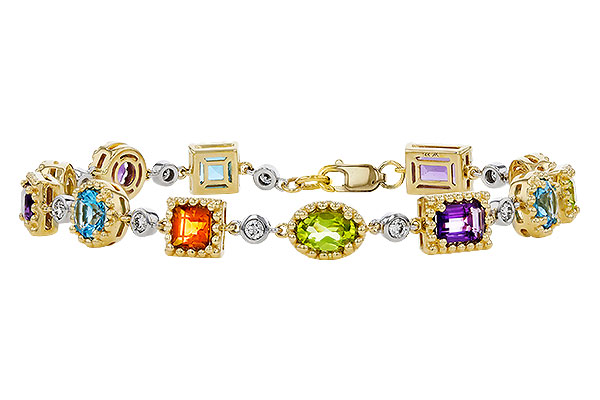 K320-81129: BRACELET 4.63 SEMI-PREC (AMY,BT,CIT,PER) 5.05 TGW