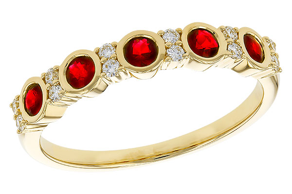 K320-81147: LDS WED RG .33 TW RUBY .45 TGW