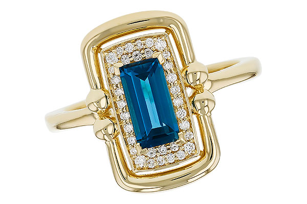 K321-63856: LDS RG .84 LONDON BLUE TOPAZ .96 TGW (8x4MM LBT)