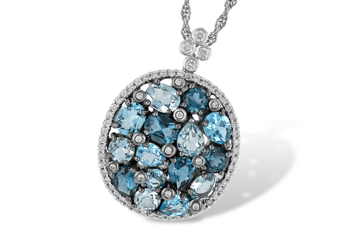 L233-49347: NECK 3.12 BLUE TOPAZ 3.41 TGW