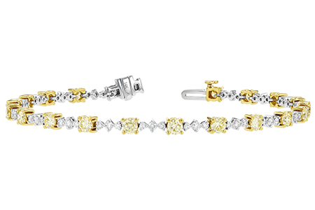 L234-42083: BRACELET 2.80 YELLOW DIA 4.01 TW