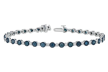 L234-44729: BRACELET 2.35 BLUE DIA 3.17 TW