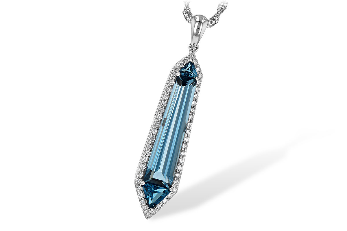 L236-18420: NECK 3.47 LONDON BLUE TOPAZ 3.70 TGW