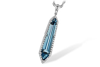 L236-18420: NECK 3.47 LONDON BLUE TOPAZ 3.70 TGW