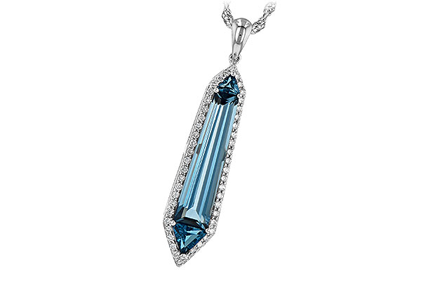 L236-18420: NECK 3.47 LONDON BLUE TOPAZ 3.70 TGW