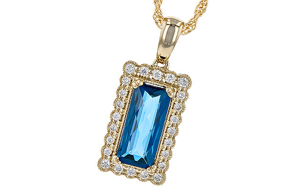 L236-25647: NECK 1.55 LONDON BLUE TOPAZ 1.70 TGW