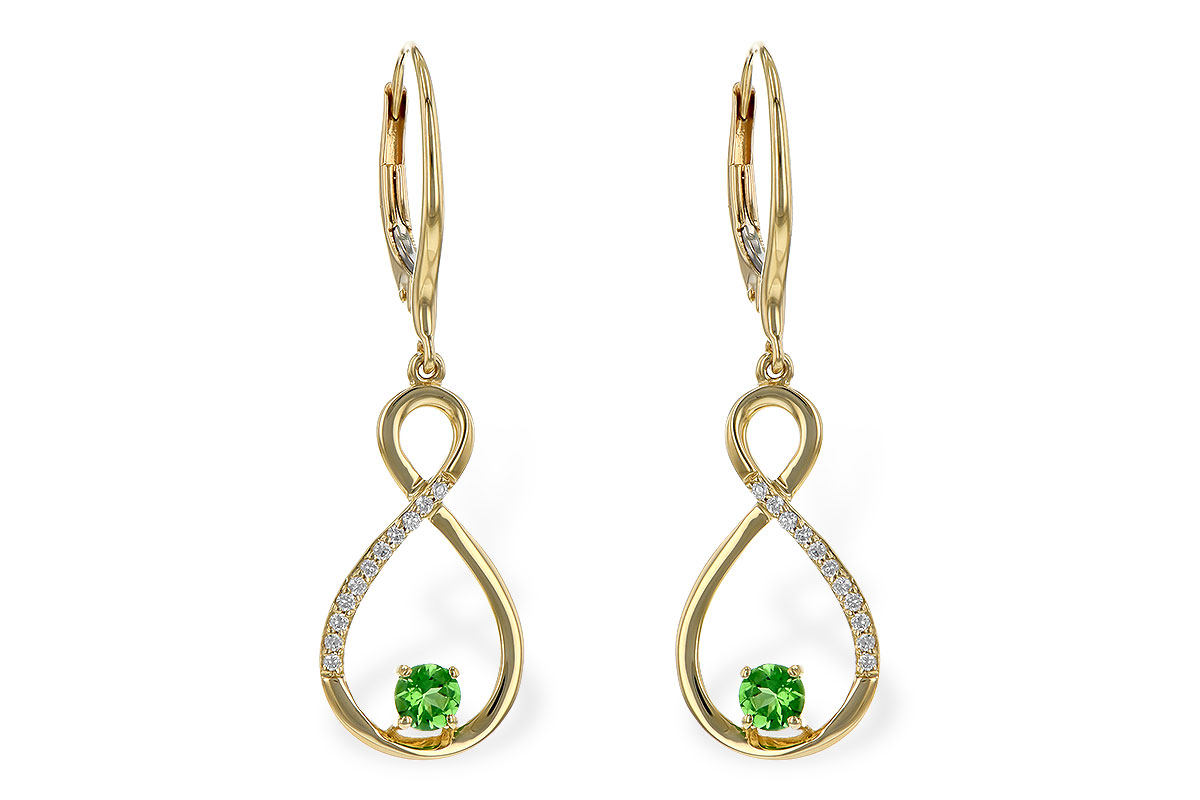 L318-91092: EARR .32 GREEN GARNET .40 TGW
