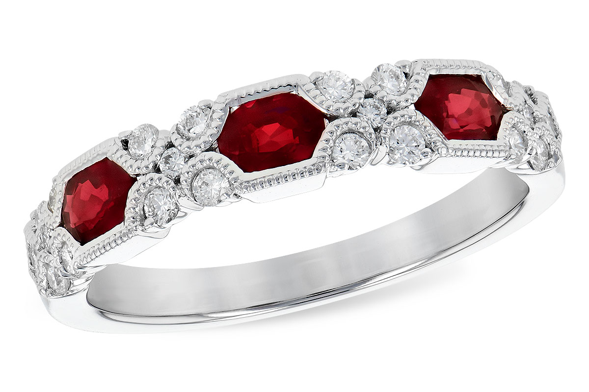 L318-94738: LDS WED RG .74 RUBY 1.00 TGW (4x3MM RUBY)