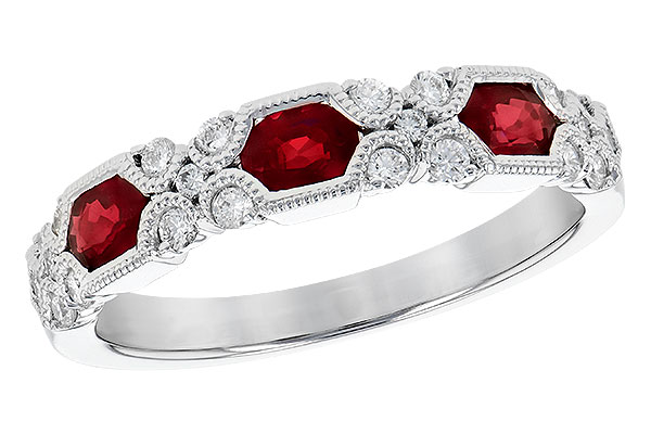 L318-94738: LDS WED RG .74 RUBY 1.00 TGW (4x3MM RUBY)