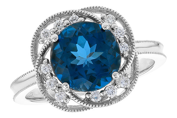 L319-84801: LDS RG 2.90 LONDON BLUE TOPAZ 3.05 TGW (9MM LBT)