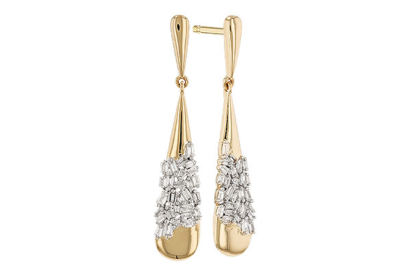 L319-86574: EARRINGS .20 TW BAGUETTE DIAS