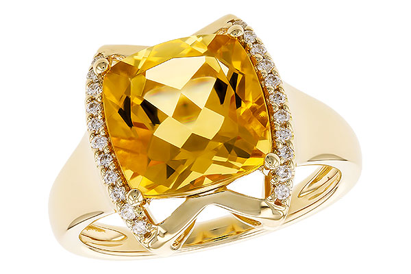 L319-86629: LDS RG 3.74 CITRINE 3.85 TGW (10MM CUSHION)