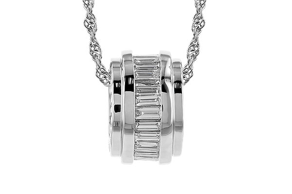 L319-90201: NECKLACE .46 TW BAGUETTE