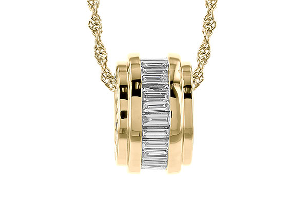 L319-90201: NECKLACE .46 TW BAGUETTE