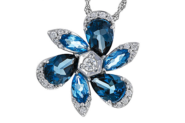 L320-76574: NECKLACE 3.03 BLUE TOPAZ 3.22 TGW