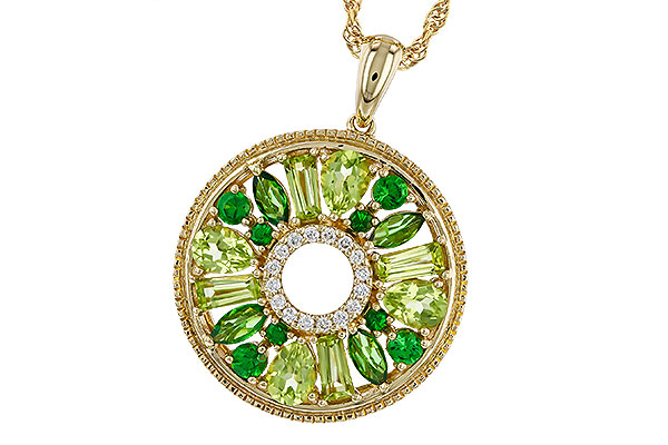L320-76583: NECKLACE 1.47 SEMI-PREC (PER & GR.GT) 1.52 TGW