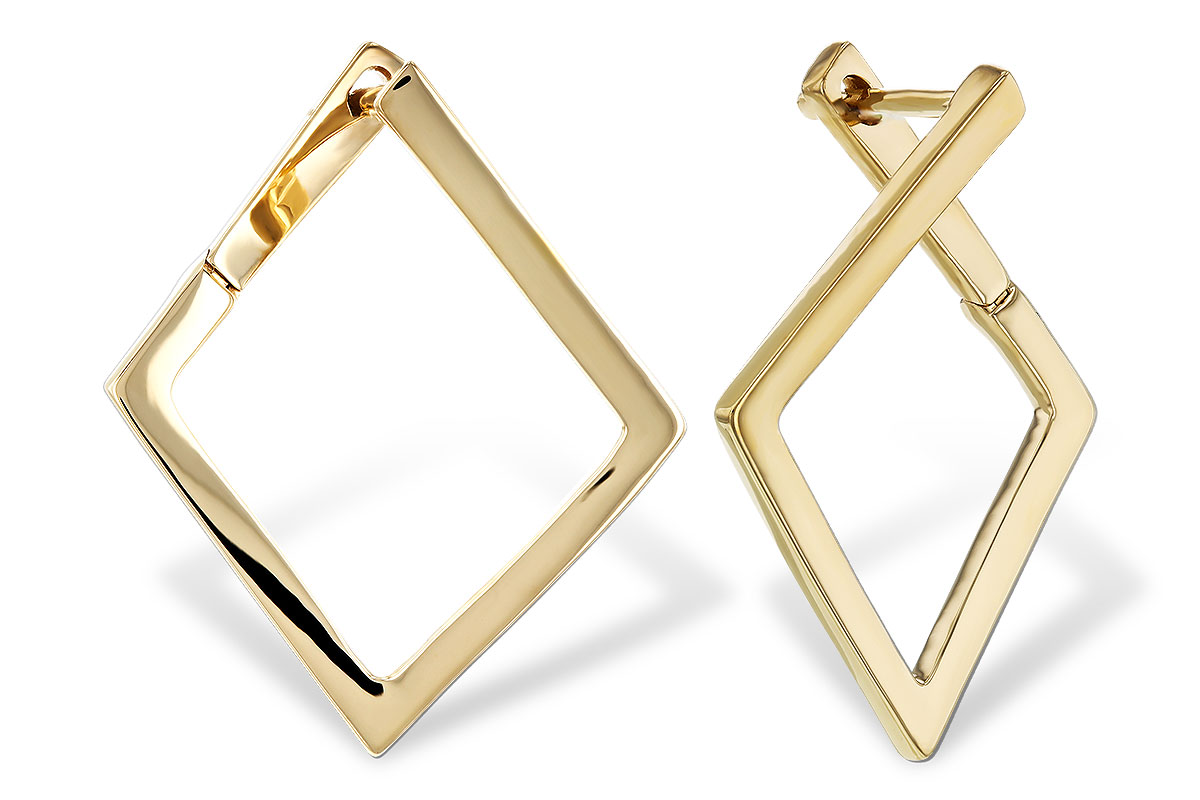 L320-78420: GOLD EARRINGS (23MM)