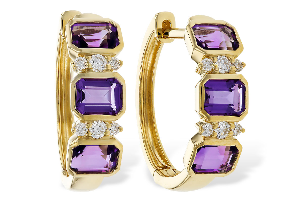 L320-81120: EARRING 1.05 TW AMETHYST 1.16 TGW