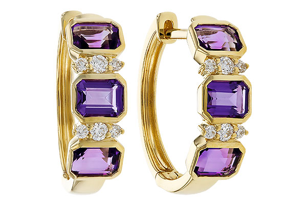 L320-81120: EARRING 1.05 TW AMETHYST 1.16 TGW