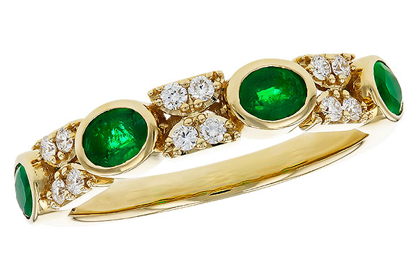 L321-63883: LDS WED RG .54 TW EMERALD .68 TGW