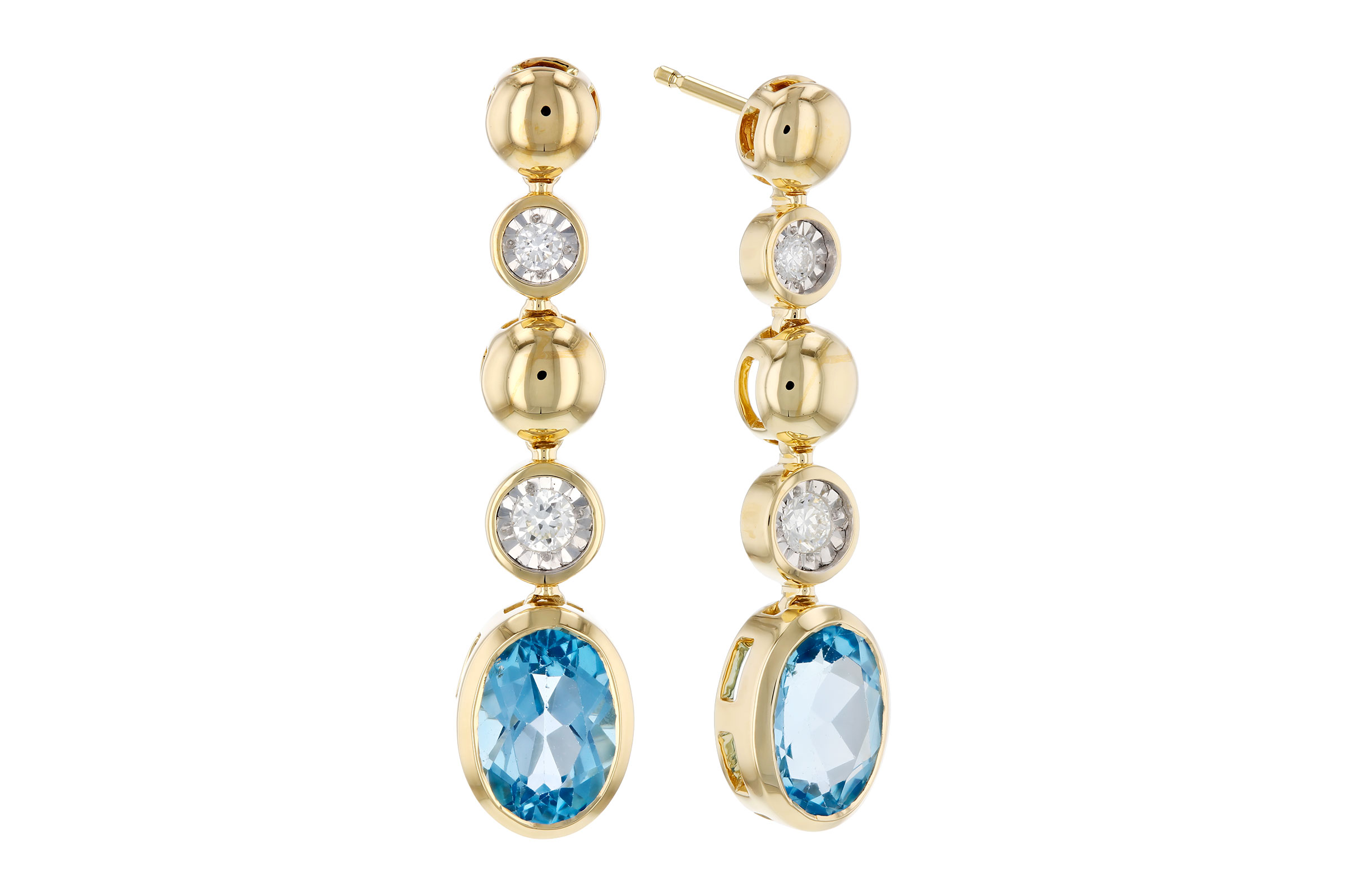 L321-64792: EARRINGS 1.66 TW BLUE TOPAZ 1.76 TGW