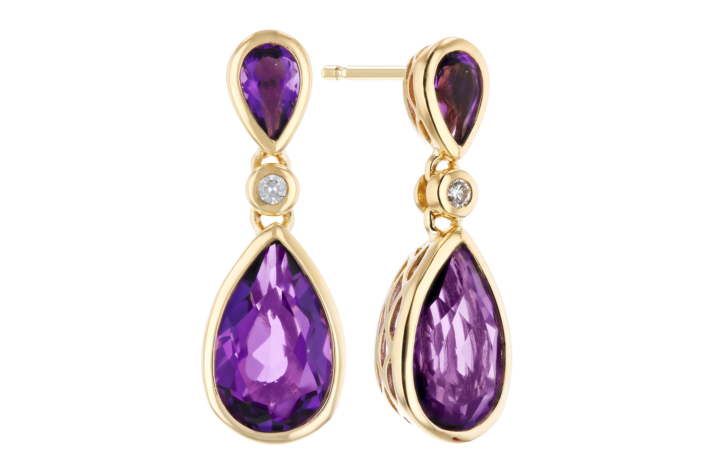 L321-66547: EARRINGS 2.80 TW AMETHYST 2.84 TGW