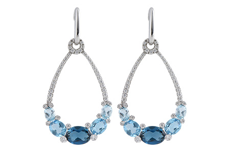 M234-39310: EARR 3.75 BLUE TOPAZ 4.17 TGW