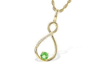 M236-25692: NECK .25 GREEN GARNET .30 TGW