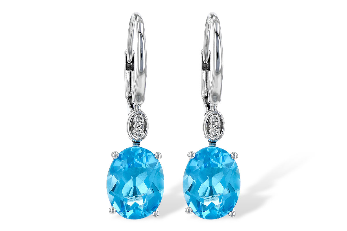 M236-26547: EARR 3.70 TW BLUE TOPAZ 3.75 TGW (9x7MM BT)