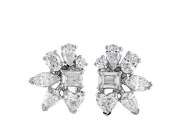 M319-88410: EARRINGS .90 TW FANCY CUT DIAS