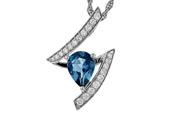 M320-73847: NECK 1.04 LONDON BLUE TOPAZ 1.23 TGW (8x6MM)