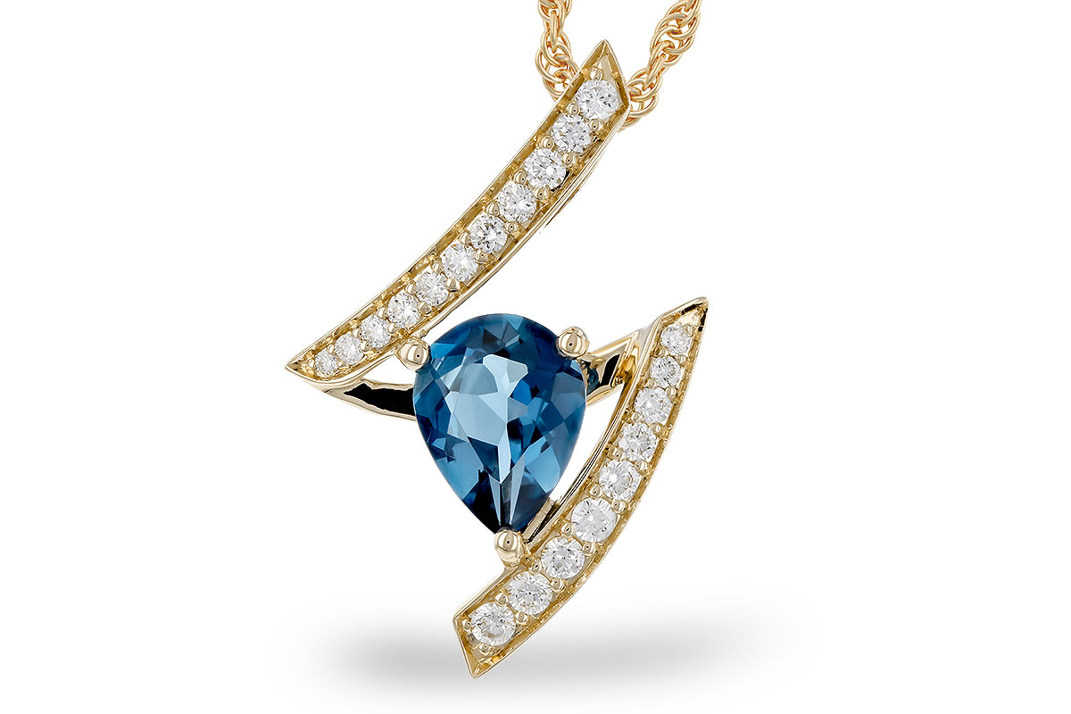 M320-73847: NECK 1.04 LONDON BLUE TOPAZ 1.23 TGW (8x6MM)