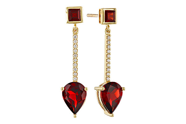 M320-74738: EARRINGS 2.70 TW GARNET 2.77 TGW