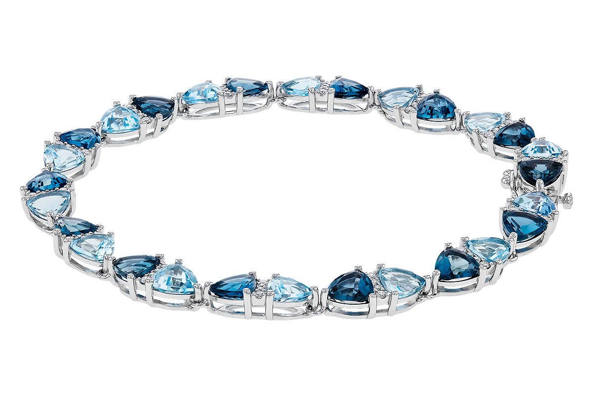M320-74783: BRACELET 12.20 BLUE TOPAZ 12.50 TGW (7")