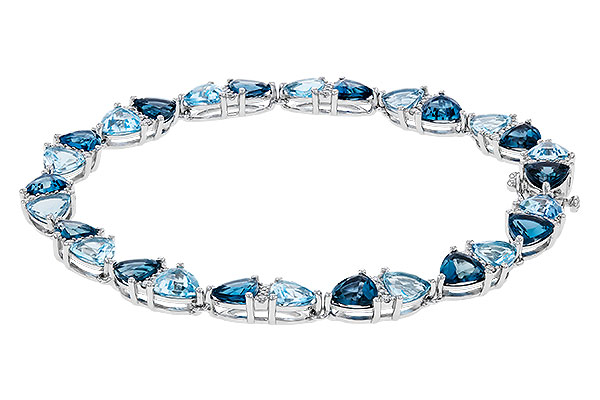 M320-74783: BRACELET 12.20 BLUE TOPAZ 12.50 TGW (7")