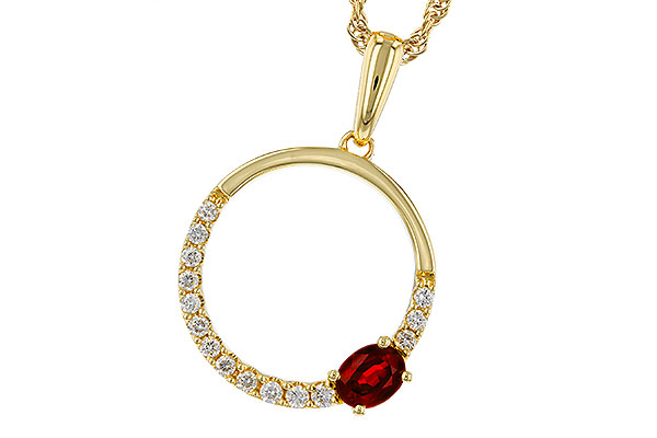 M320-75647: NECKLACE .26 RUBY .41 TGW