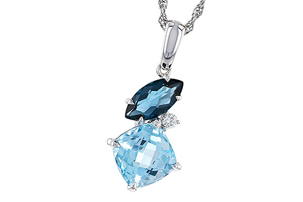 M320-76547: NECKLACE 2.37 TW BLUE TOPAZ 2.40 TGW