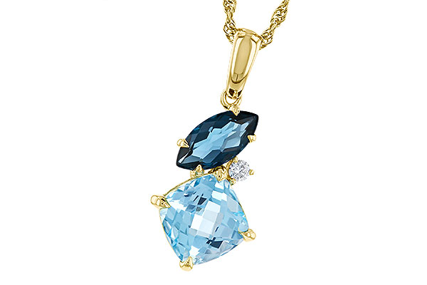M320-76547: NECKLACE 2.37 TW BLUE TOPAZ 2.40 TGW