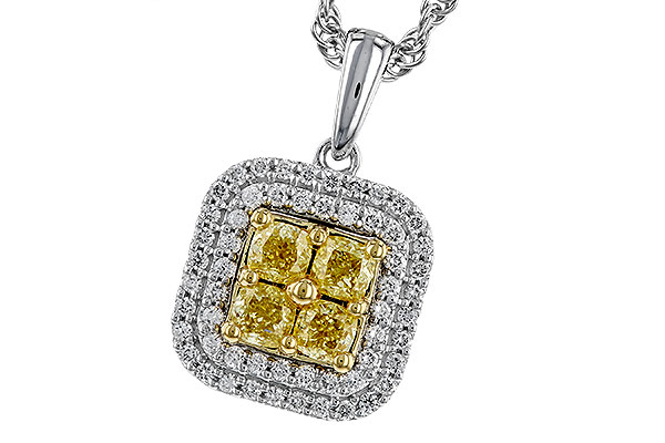 M320-76574: NECK .52 FANCY YELLOW DIAMONDS .72 TW